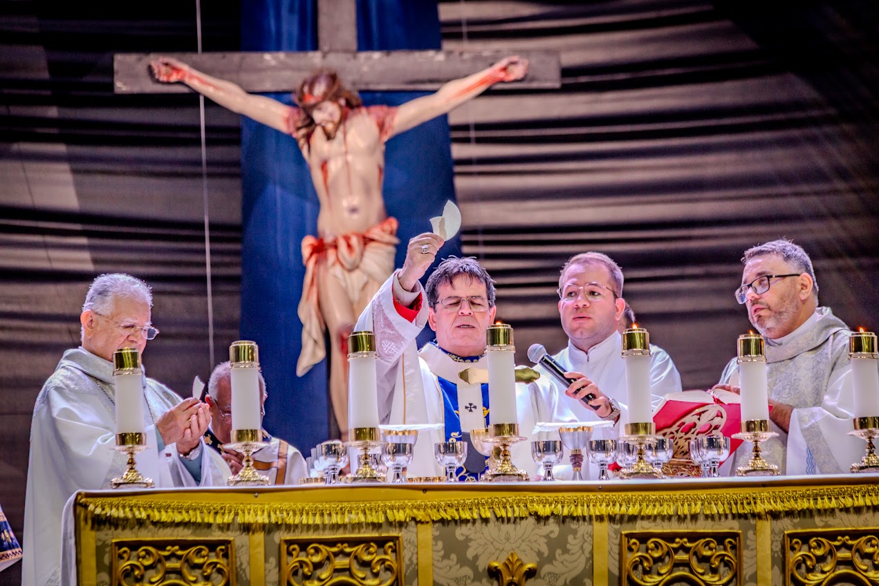 Celebração Eucarística de encerramento da festa da Padroeira de Maceió, Nossa Senhora dos Prazeres. Foto: Carlos Wilker.