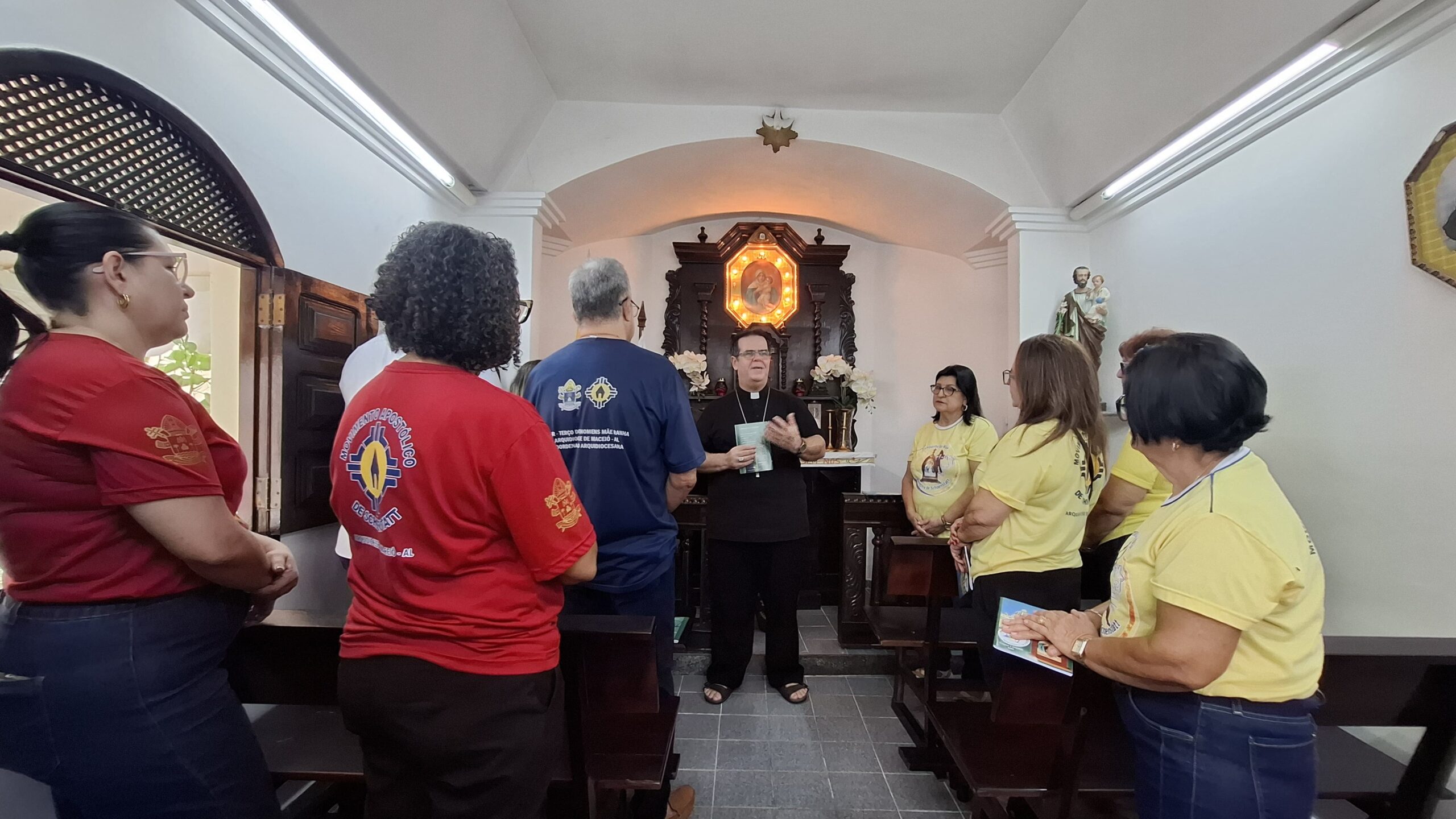O encontro contou com a presença das ramificações do movimento na Arquidiocese de Maceió: Campanha da Mãe Peregrina, Liga de Mães de Schoenstatt e Apostolado do Terço dos Homens Mãe Rainha. Fotos: Suzana Lima.
