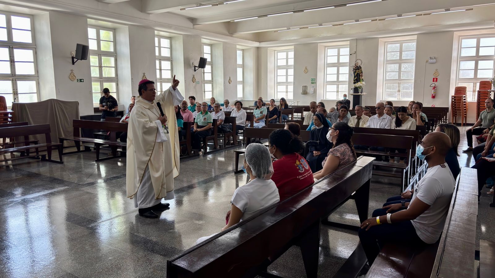 Jubileu dos enfermos foi realizado na Capela de São Vicente de Paulo, na Santa Casa de Misericórdia de Maceió. Foto: Manoela Ponciano.