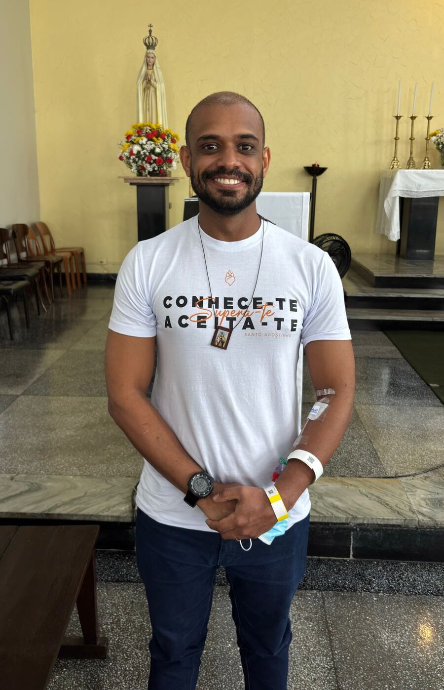 Jubileu dos enfermos foi realizado na Capela de São Vicente de Paulo, na Santa Casa de Misericórdia de Maceió. Foto: Manoela Ponciano.